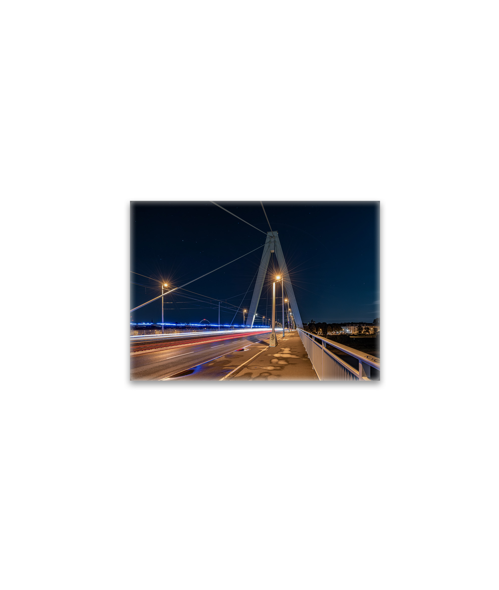 raxxa Glas-Magnet: Severinsbrücke Köln bei Nacht