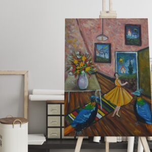 raxxa Canva: The Girl in the Pink Room
