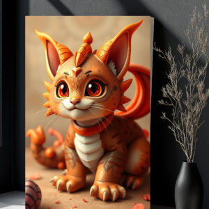 raxxa Canva: Smerg the Dragon Cat