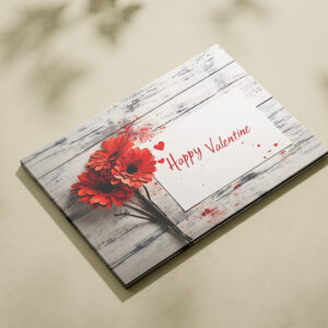 raxxa Canva: Valentins Blumen und Grußkarte