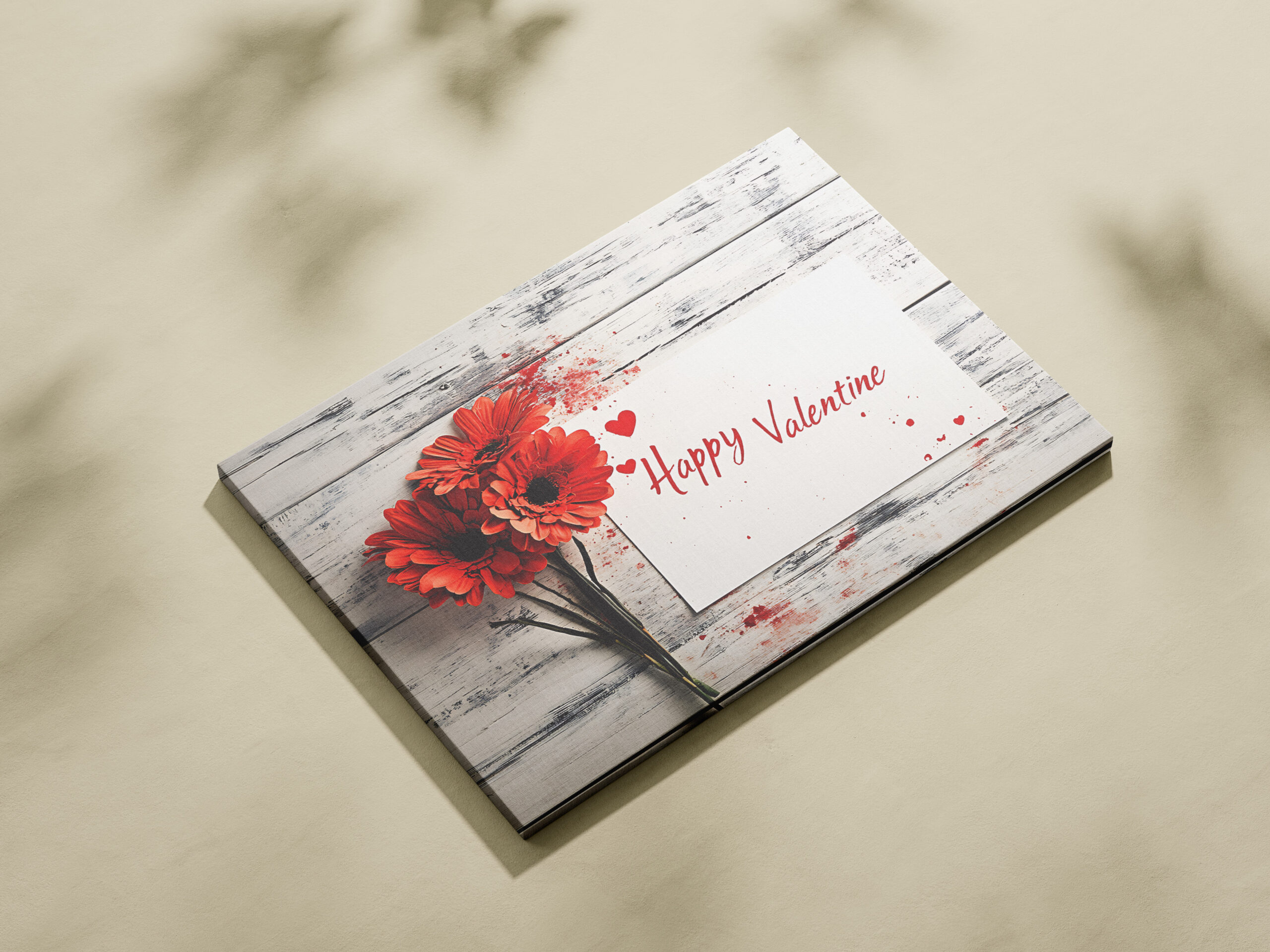 raxxa Canva: Valentins Blumen und Grußkarte