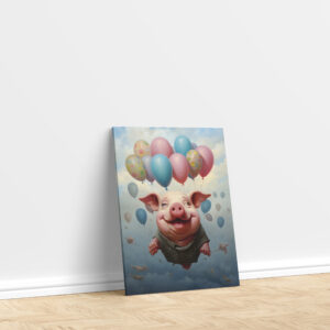 raxxa Canva: Whimsical Flying Pig