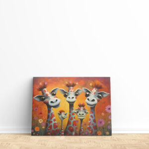 raxxa Canva: Whimsical Giraffen Familie
