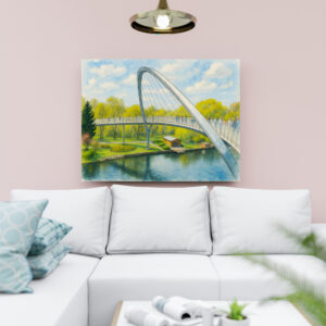 raxxa Canva: Weinberg bridge rathenow aquarell havelland