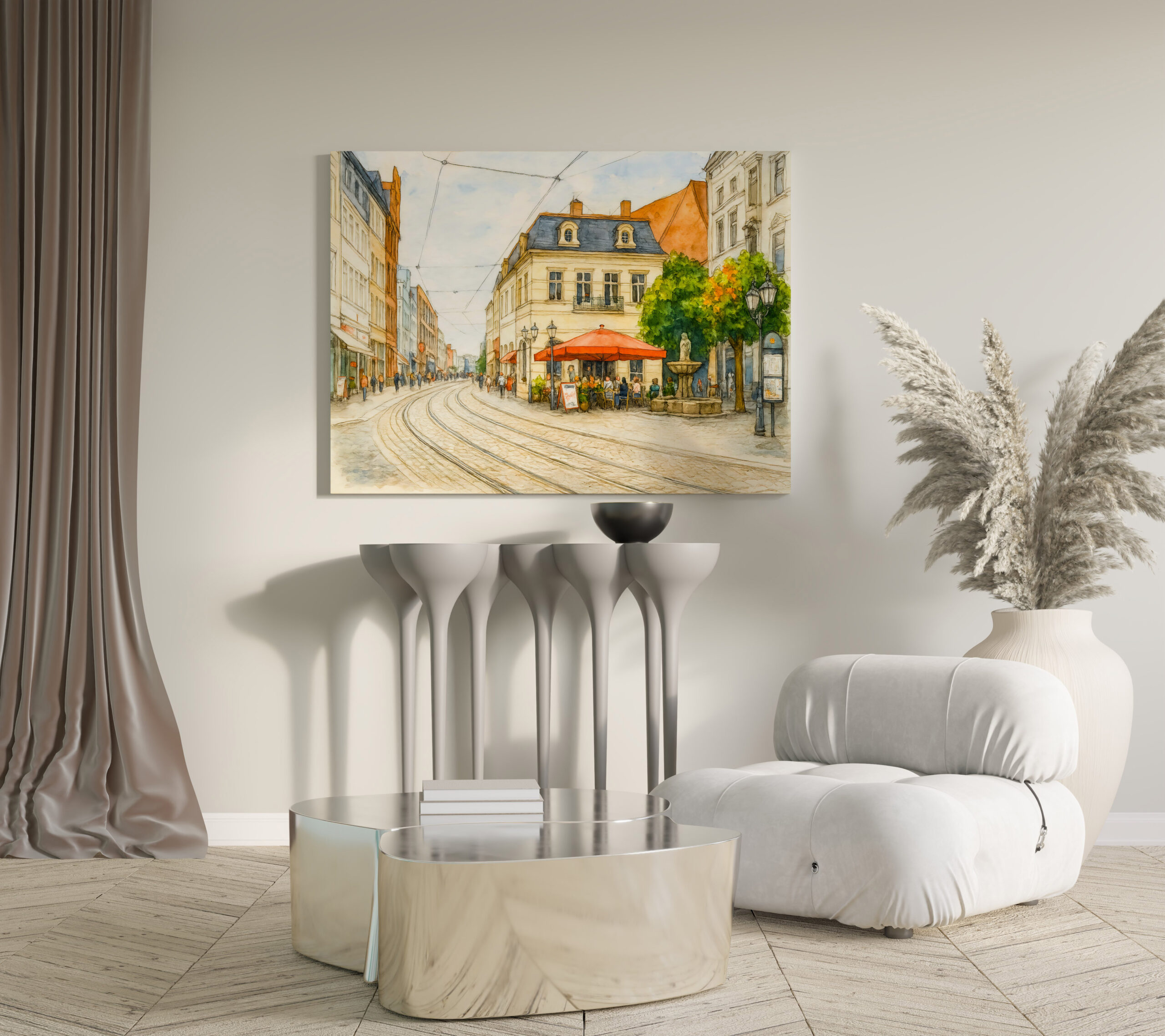 raxxa Canva: Brandenburg cityscape aquarell havelland view – Image 3