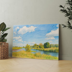 raxxa Canva: Gülpe Havel view aquarell havelland style