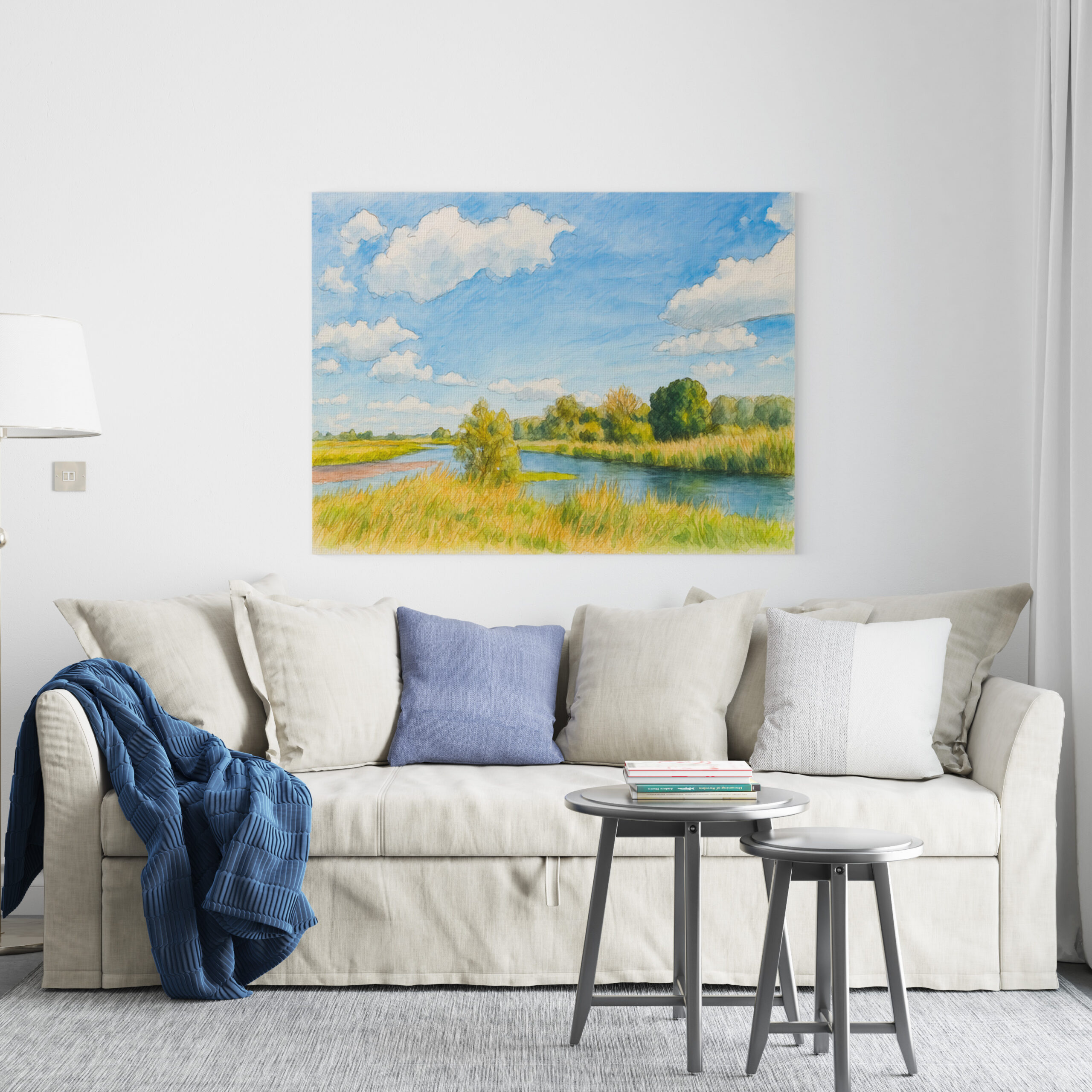 raxxa Canva: Gülpe Havel view aquarell havelland style - immagine 2