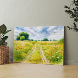 raxxa Canva: Meadow path island aquarell havelland
