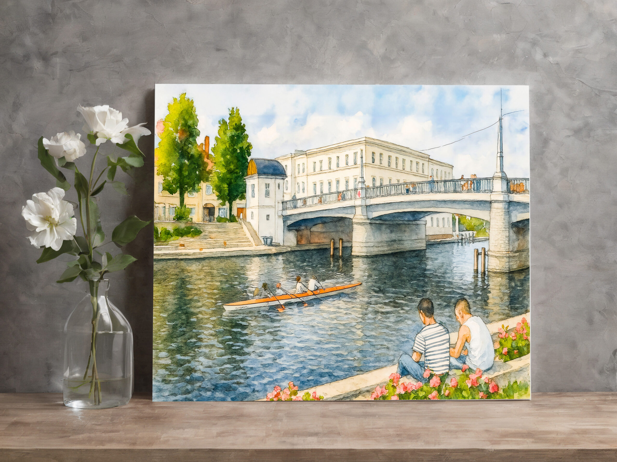 raxxa Canva: Jahrtausend bridge aquarell havelland style – Bild 3