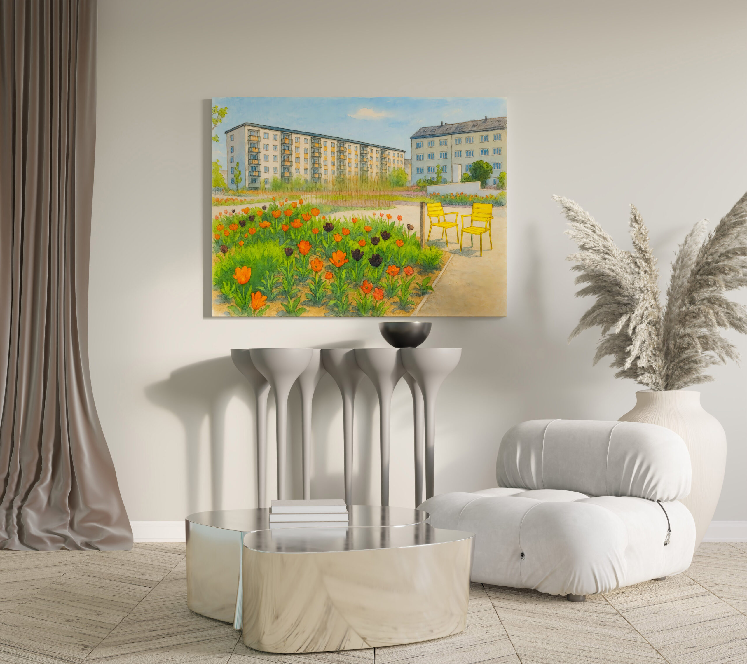 raxxa Canva: Premnitz tulips season aquarell havelland