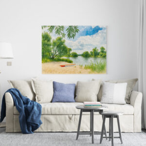 raxxa Canva: Boat resting place aquarell havelland