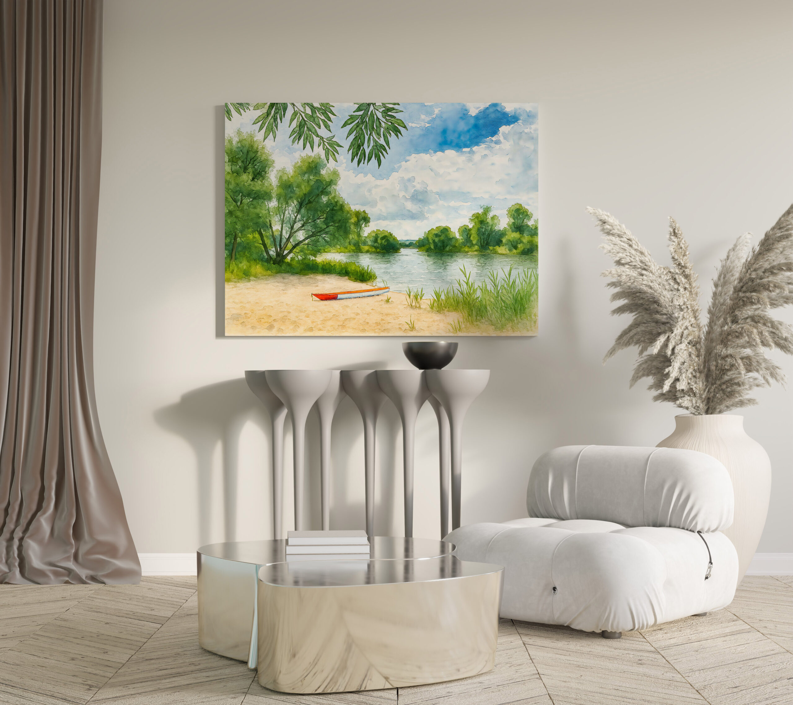raxxa Canva: Boat resting place aquarell havelland - Image 2