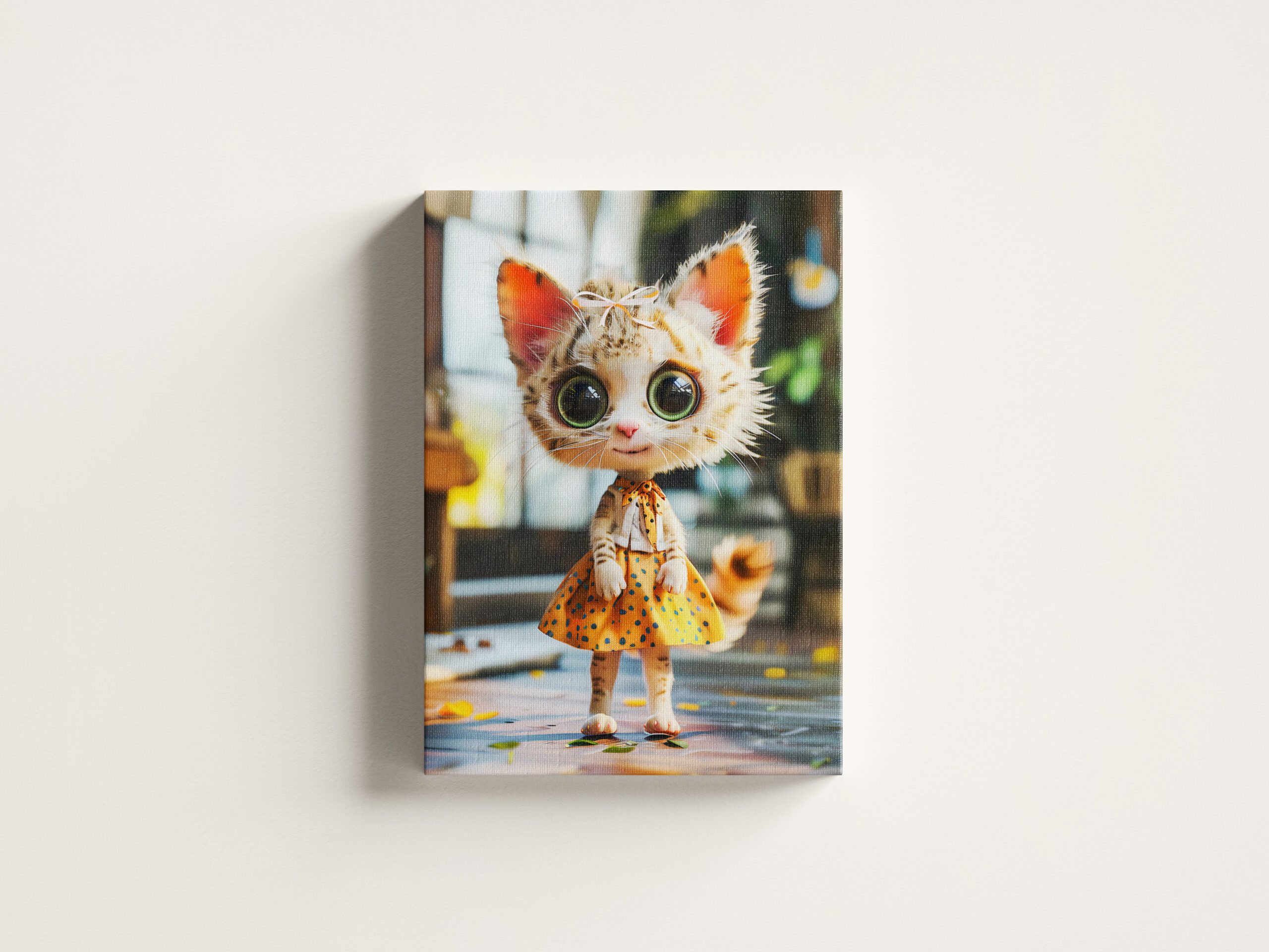 raxxa Canva: Kitten in Yellow Skirt and Blouse – Image 3