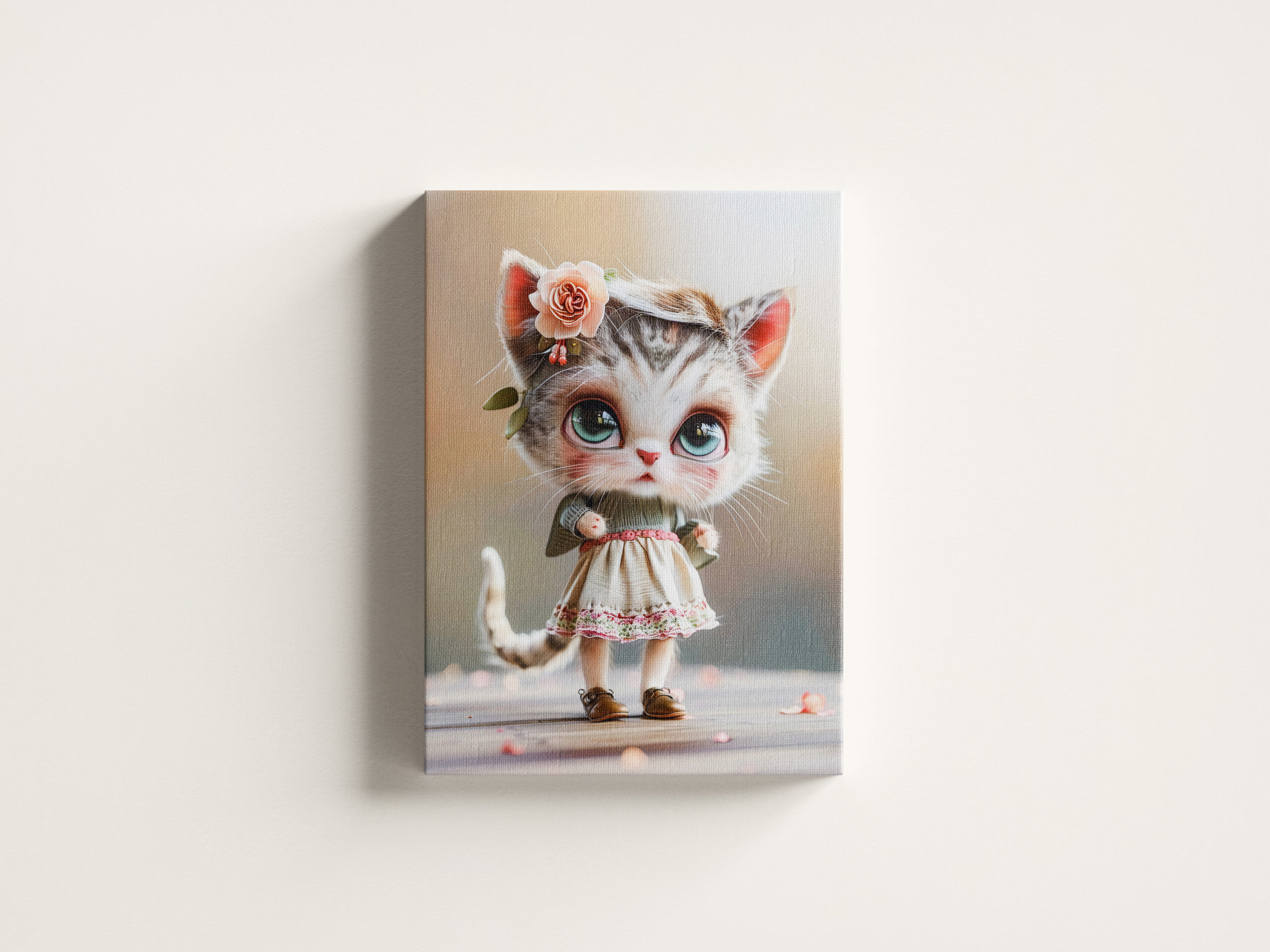 raxxa Canva: Kitten in White Dress Indoors – Bild 3