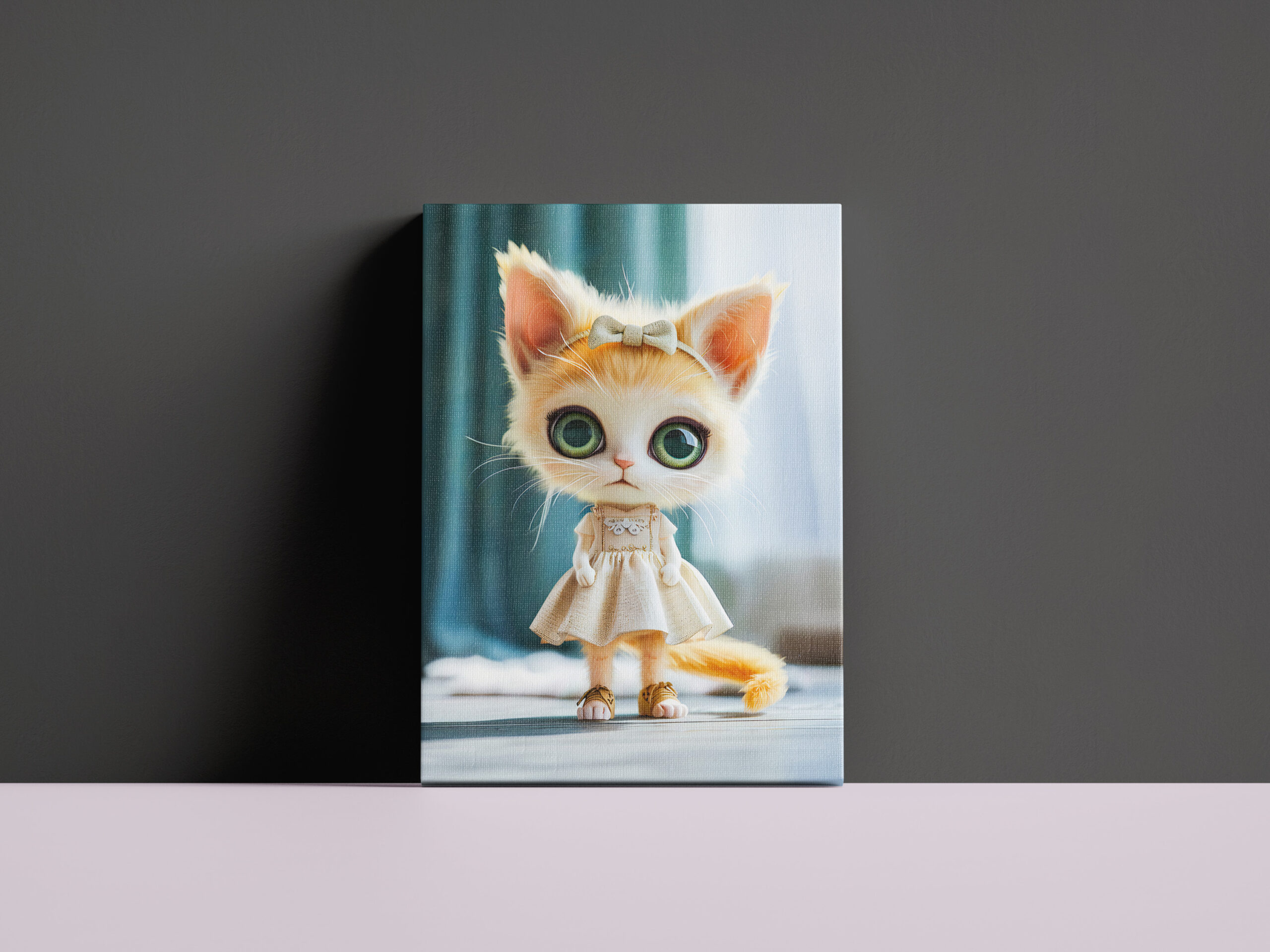 raxxa Canva: Kitten in White Dress Indoors – Bild 3