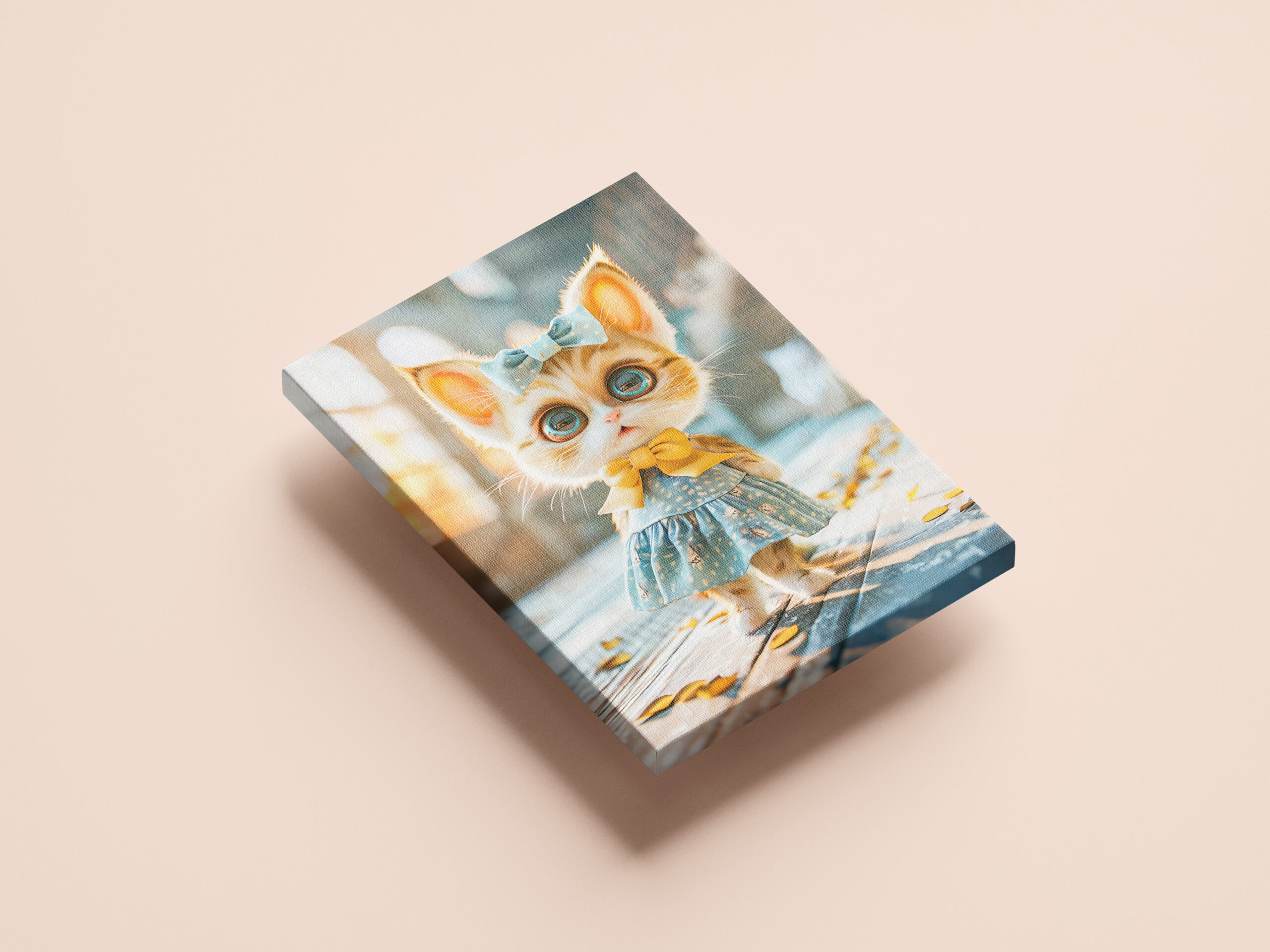 raxxa Canva: Kitten in Blue Skirt and Blouse - Imagen 2
