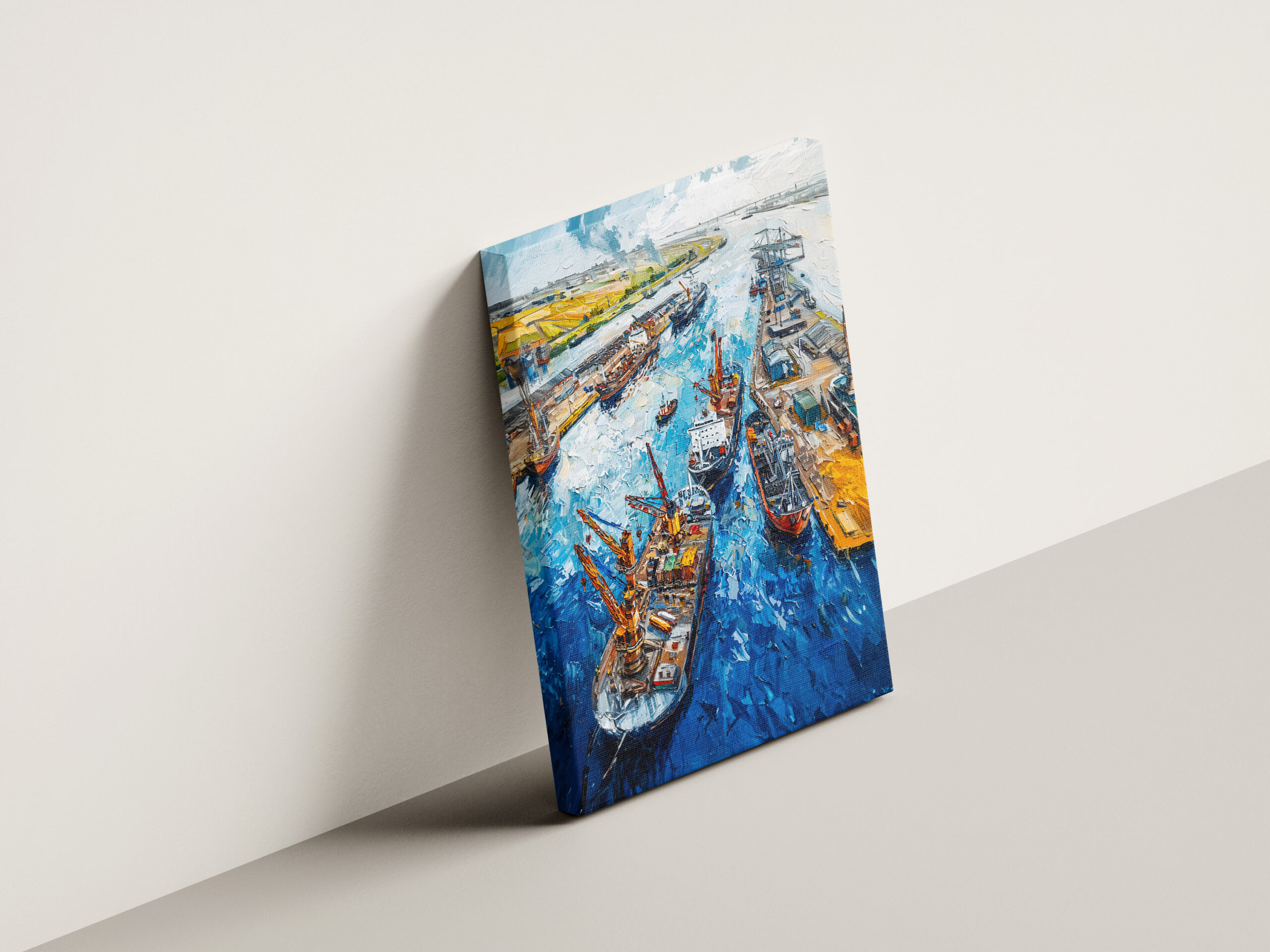 raxxa Canva: Tulip Fields with Barn and Stream Fantasy Painting – Bild 3