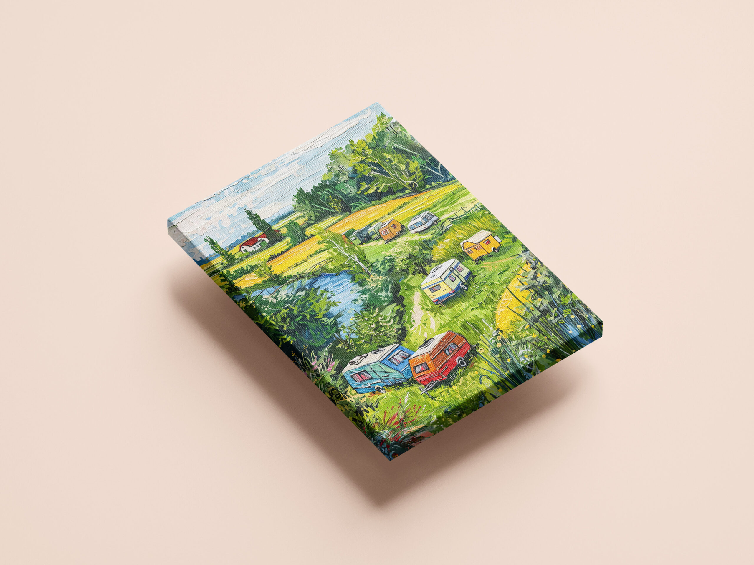 raxxa Canva: Camper Vans by Tulip Fields Fantasy Painting – Image 3