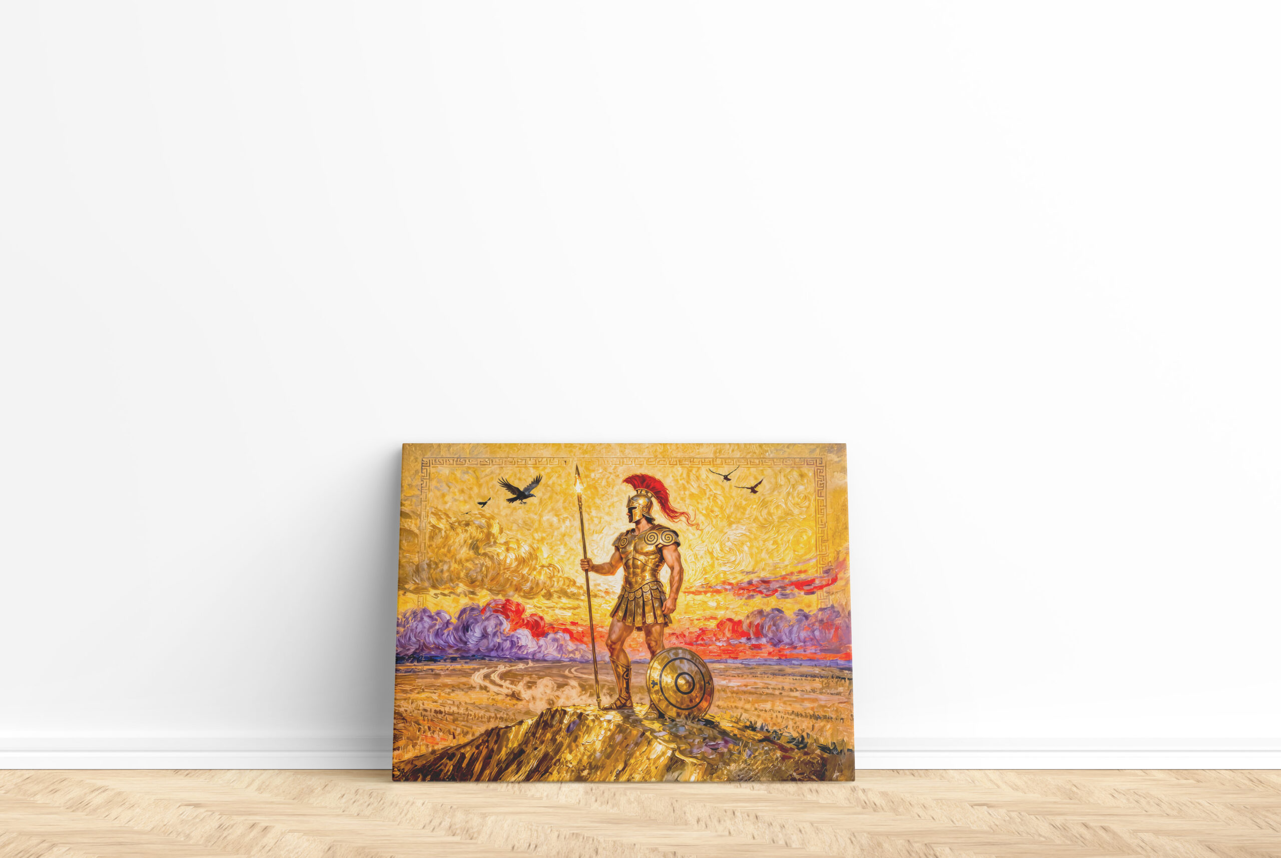 raxxa Canva: Ares in Armor Standing on Mountain with Spear – Image 2