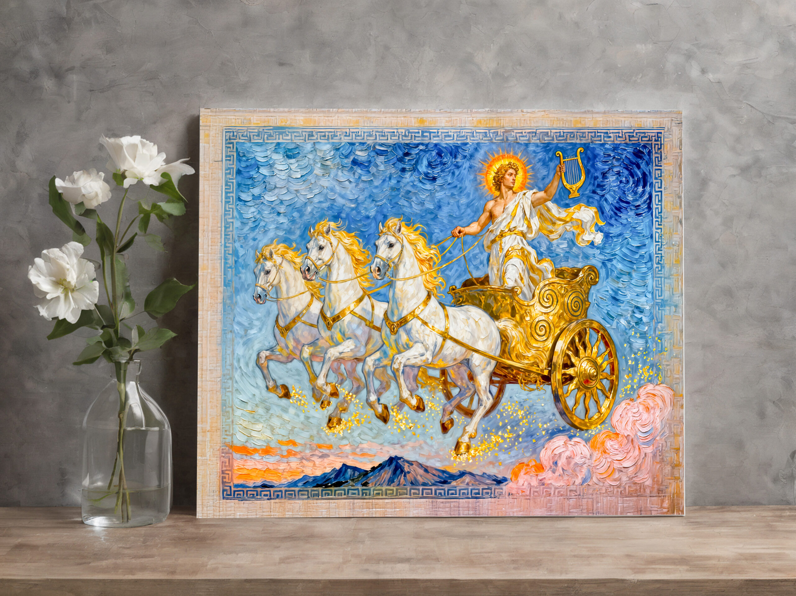 raxxa Canva: Apollo in Sun Chariot Holding a Golden Harp