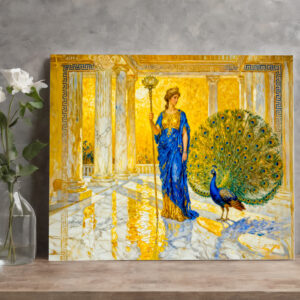 raxxa Canva: Hera with Peacock and Scepter in Grand Temple Hall