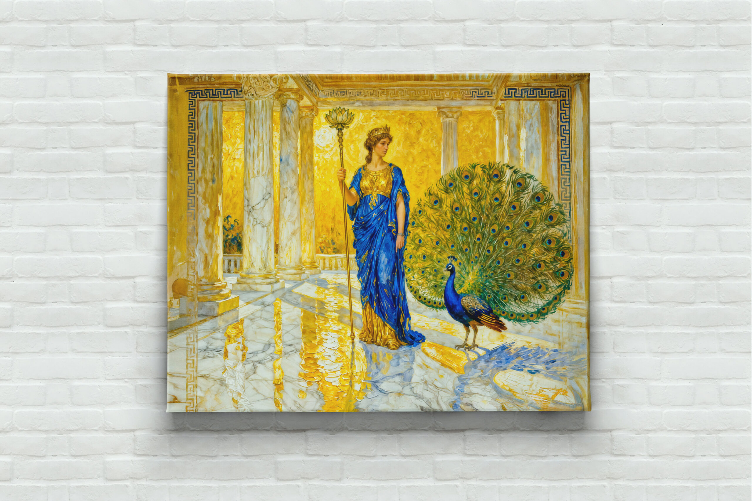raxxa Canva: Hera with Peacock and Scepter in Grand Temple Hall – Bild 2