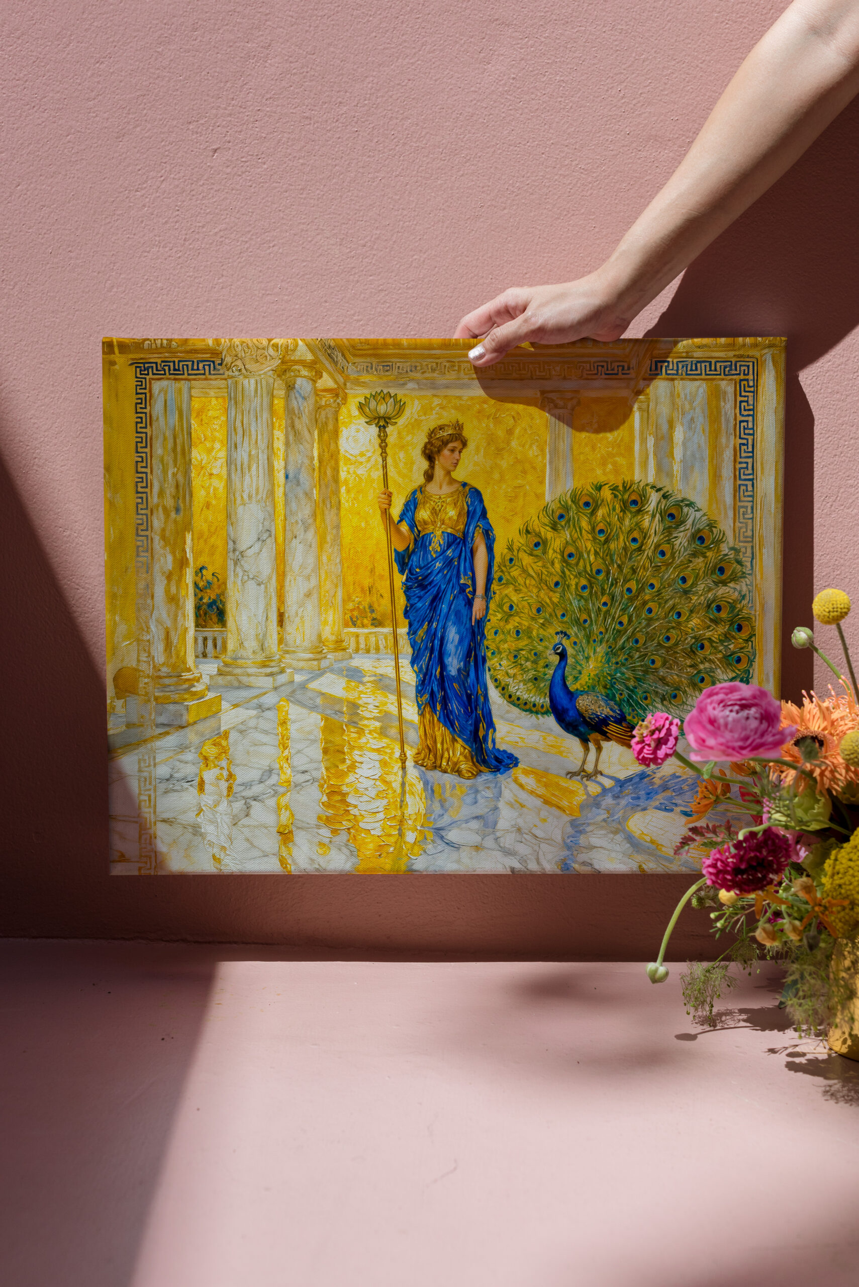 raxxa Canva: Hera with Peacock and Scepter in Grand Temple Hall – Bild 3