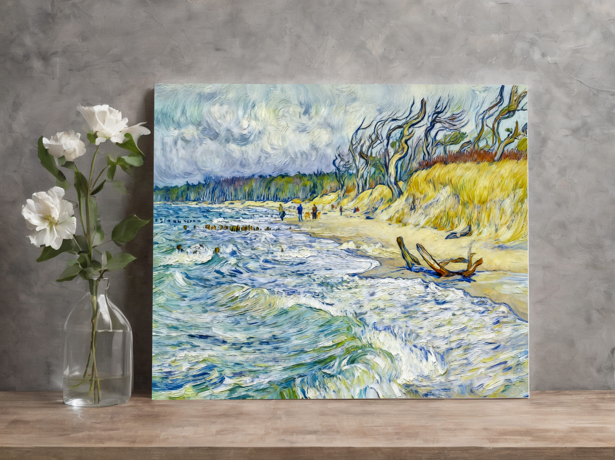 raxxa Canva: Impressionist Stormy Baltic Sea at the Weststrand on the Darss Coast – Image 2