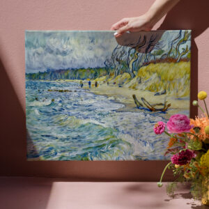 raxxa Canva: Impressionist Stormy Baltic Sea at the Weststrand on the Darss Coast