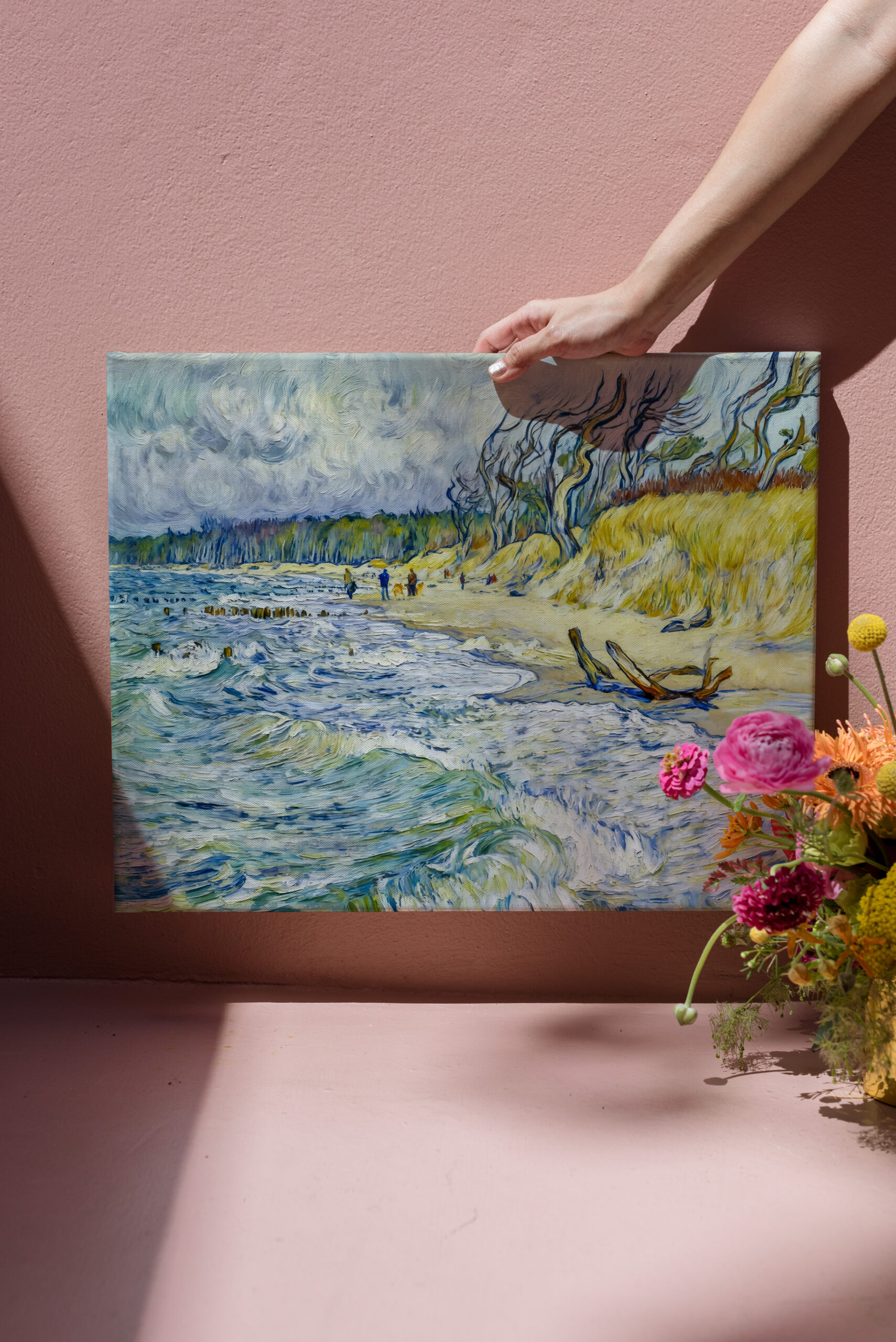 raxxa Canva: Impressionist Stormy Baltic Sea at the Weststrand on the Darss Coast