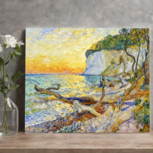 raxxa Canva: Impressionist Cliffs on Ruegen Island with Baltic Shoreline