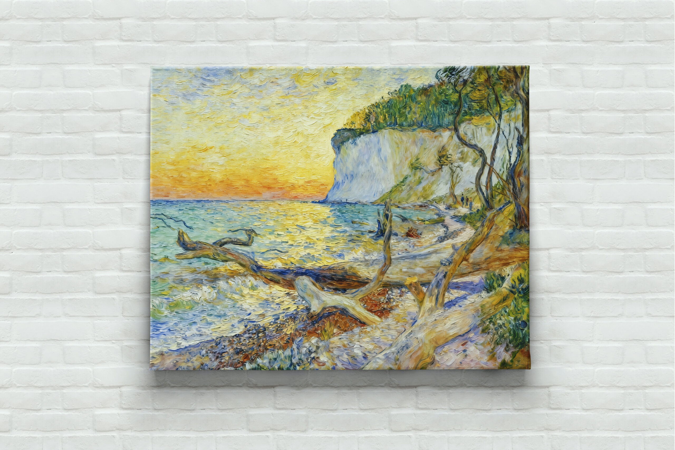 raxxa Canva: Impressionist Cliffs on Ruegen Island with Baltic Shoreline – Bild 3