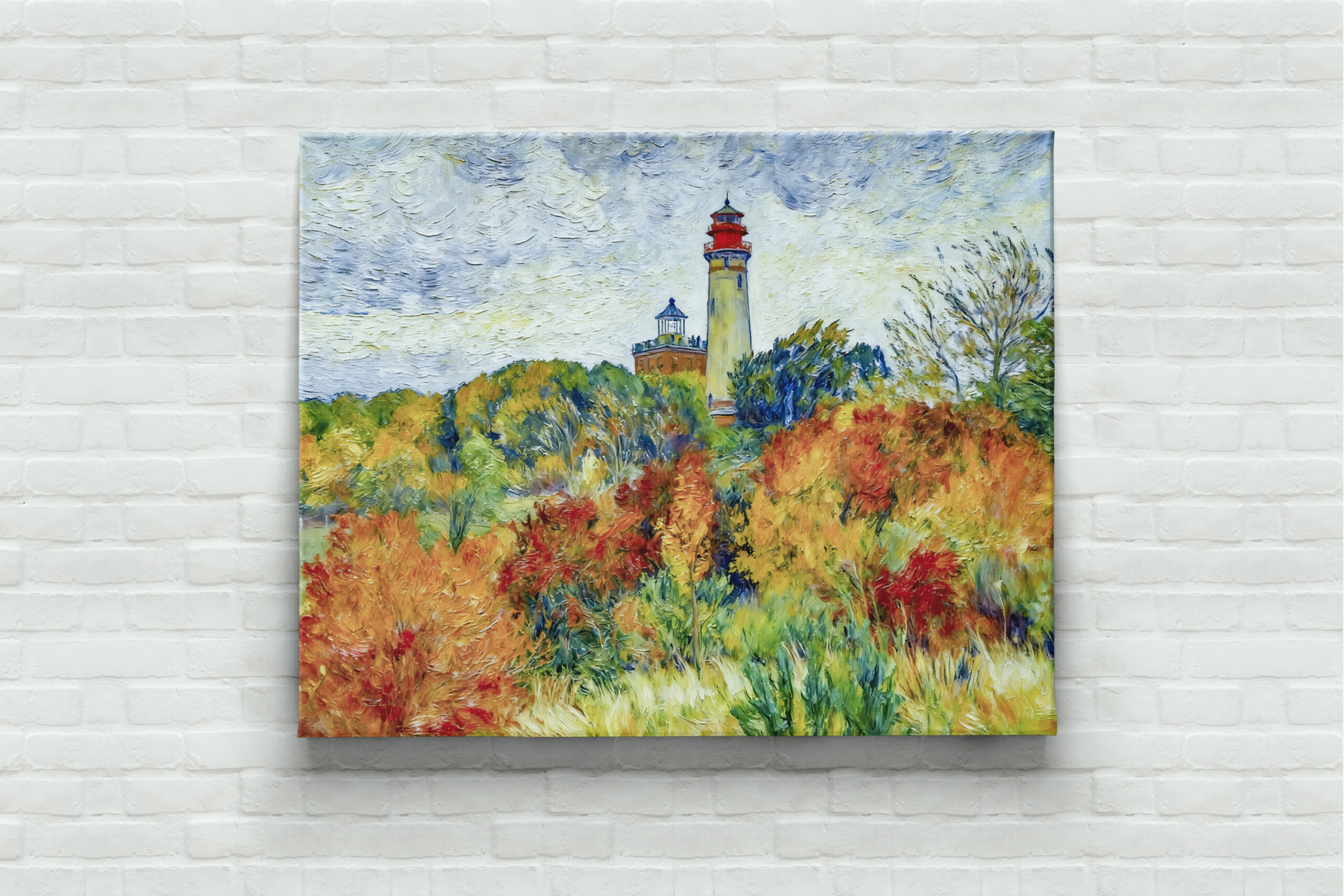 raxxa Canva: Impressionist Autumn Scene at Kap Arkona Lighthouse on Ruegen Island – Image 3