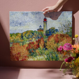 raxxa Canva: Impressionist Autumn Scene at Kap Arkona Lighthouse on Ruegen Island