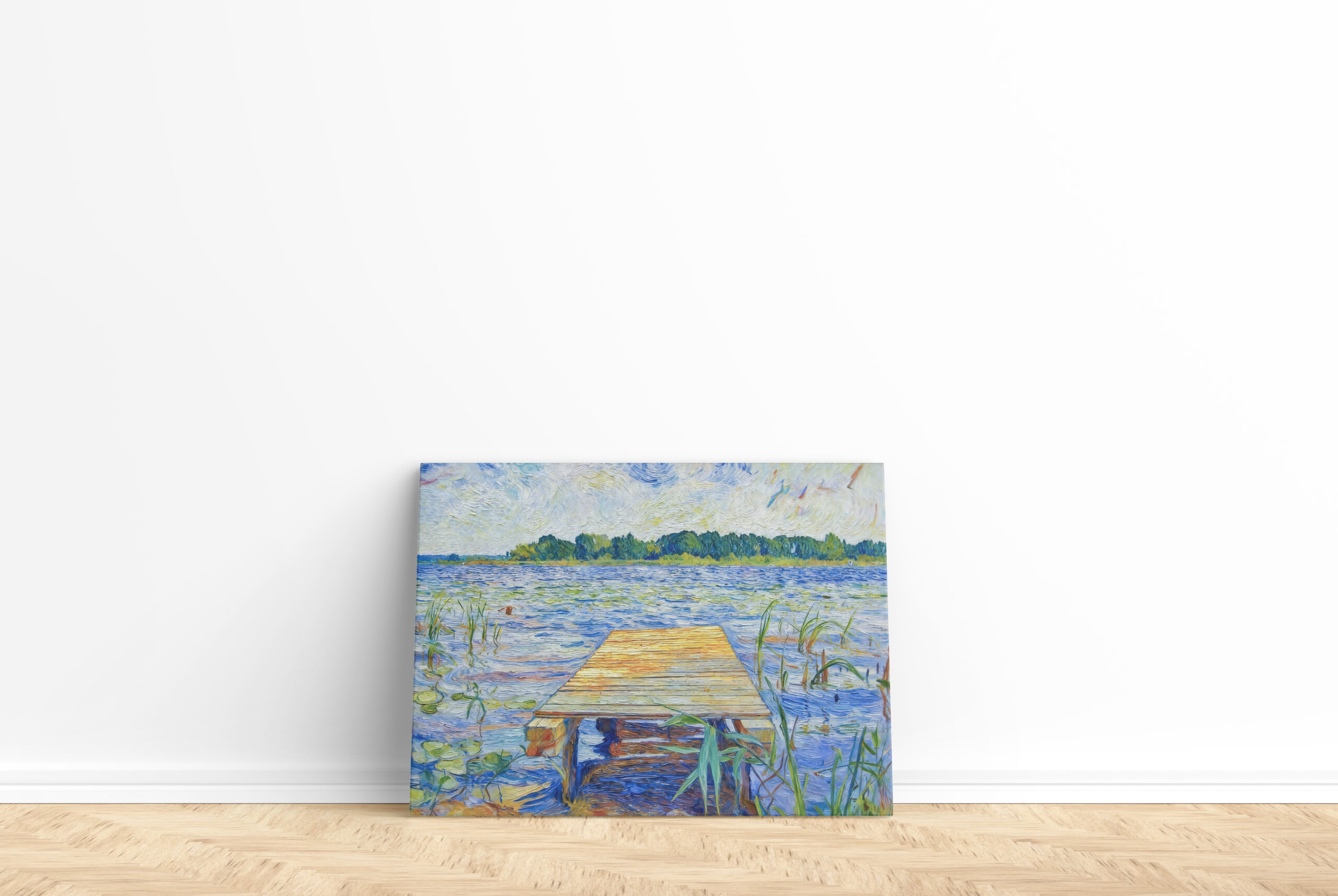 raxxa Canva: Impressionist Wooden Pier at Ferch on the Schwielowsee Lake – Image 2