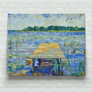 raxxa Canva: Impressionist Wooden Pier at Ferch on the Schwielowsee Lake