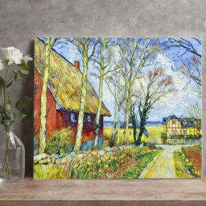 raxxa Canva: Impressionist Village Scene in Ahrenshoop on the Darss Coast