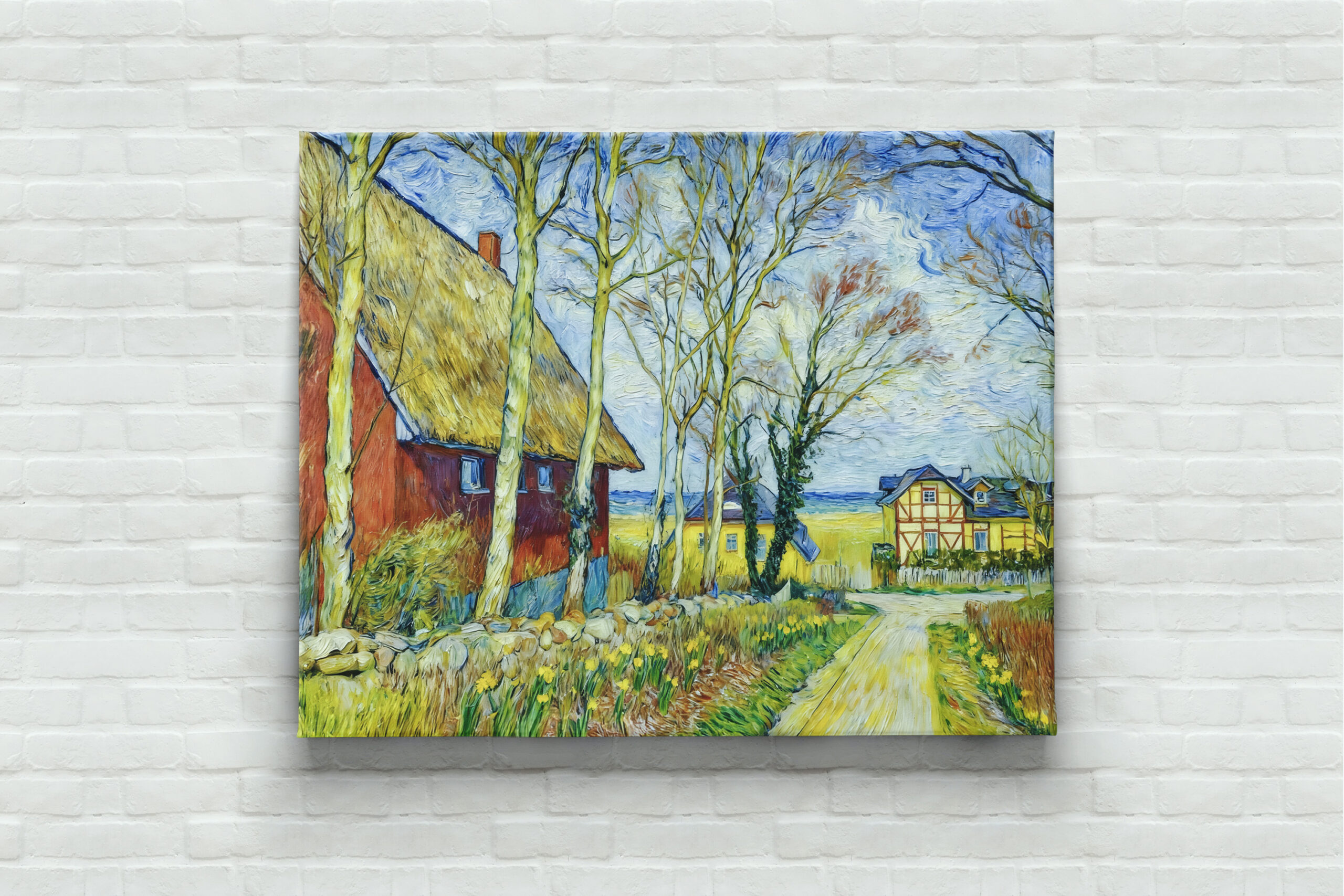 raxxa Canva: Impressionist Village Scene in Ahrenshoop on the Darss Coast – Bild 3