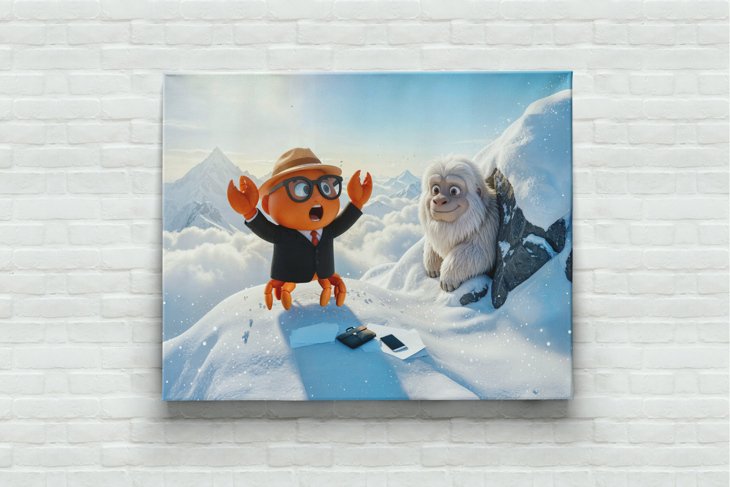 raxxa Canva: Spy Crab Shocked Seeing Real Yeti Creature