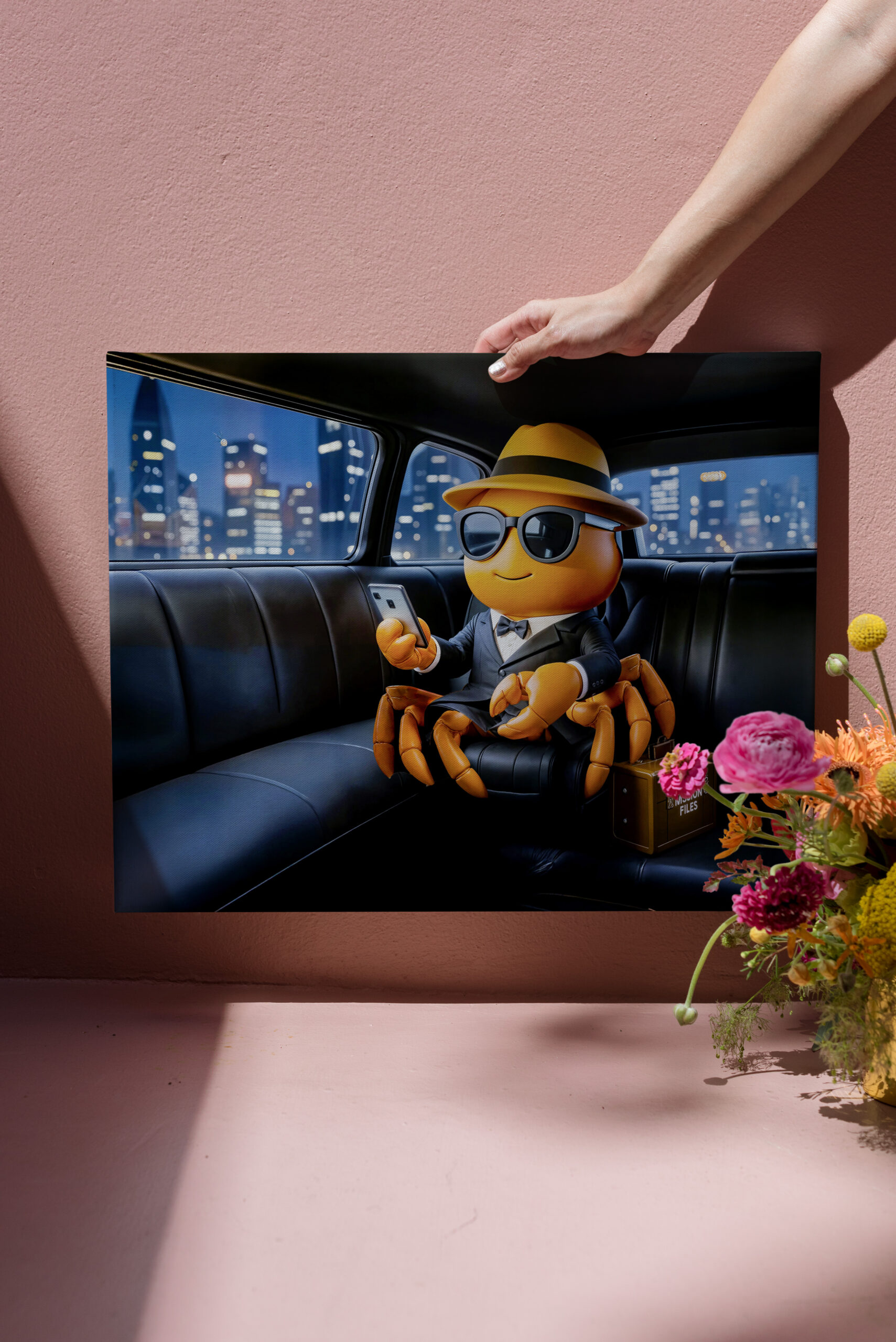 raxxa Canva: Spy Crab Riding In Stretch Limo Mission