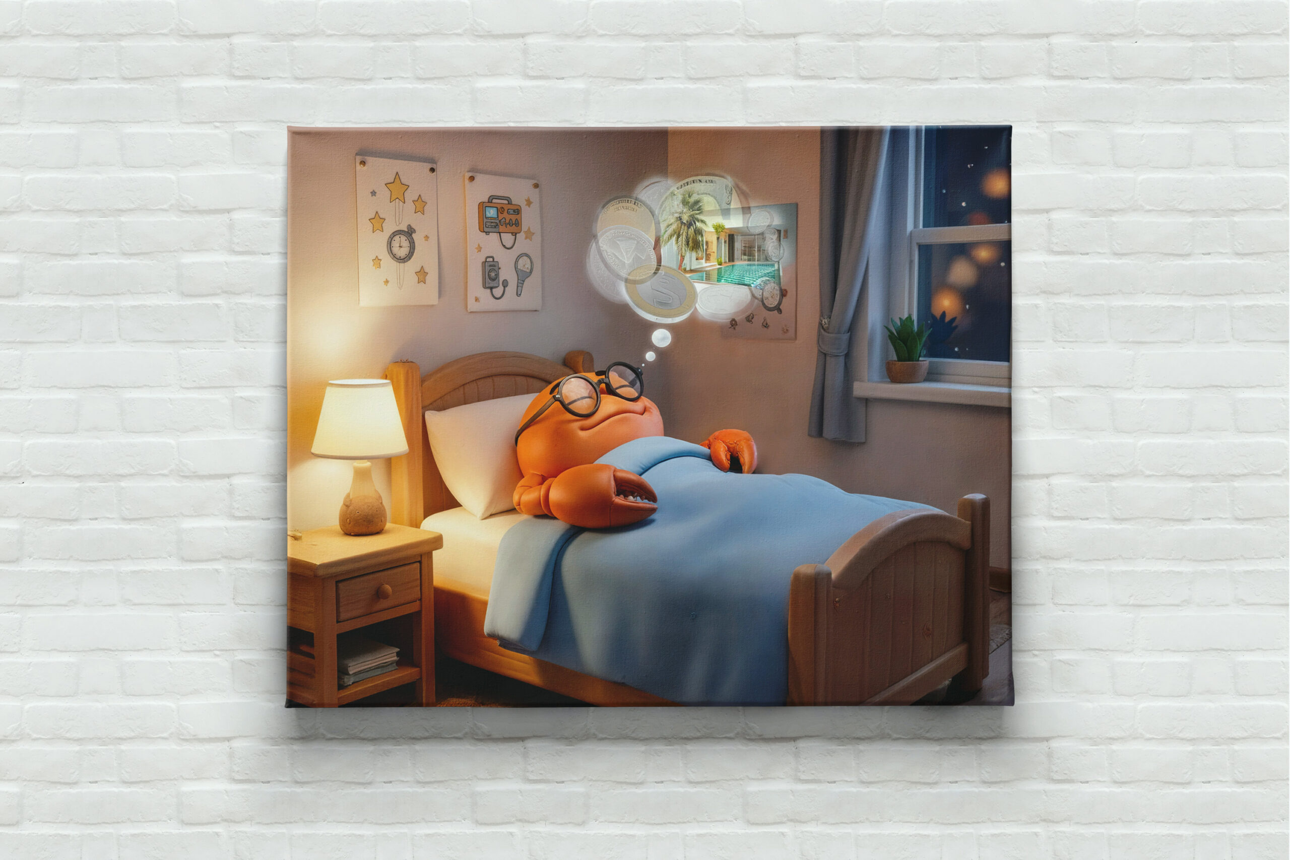 raxxa Canva: Sleeping Crab Dreaming Of Wealth And Treasure