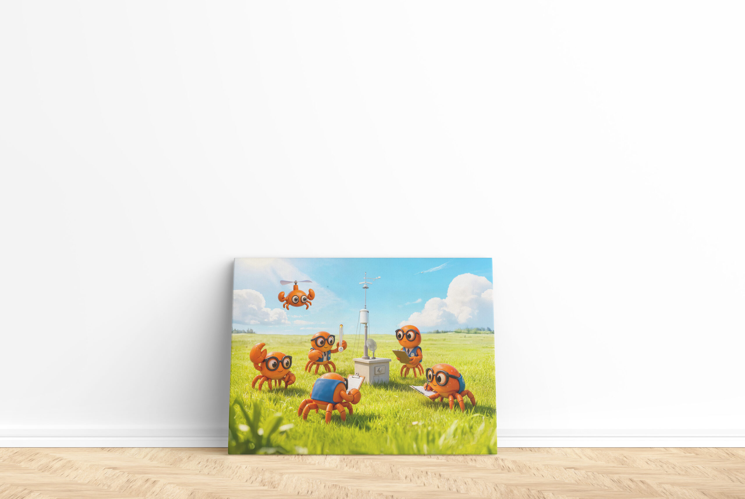 raxxa Canva: Spy Crabs Learning How Weather Station Works – Bild 2