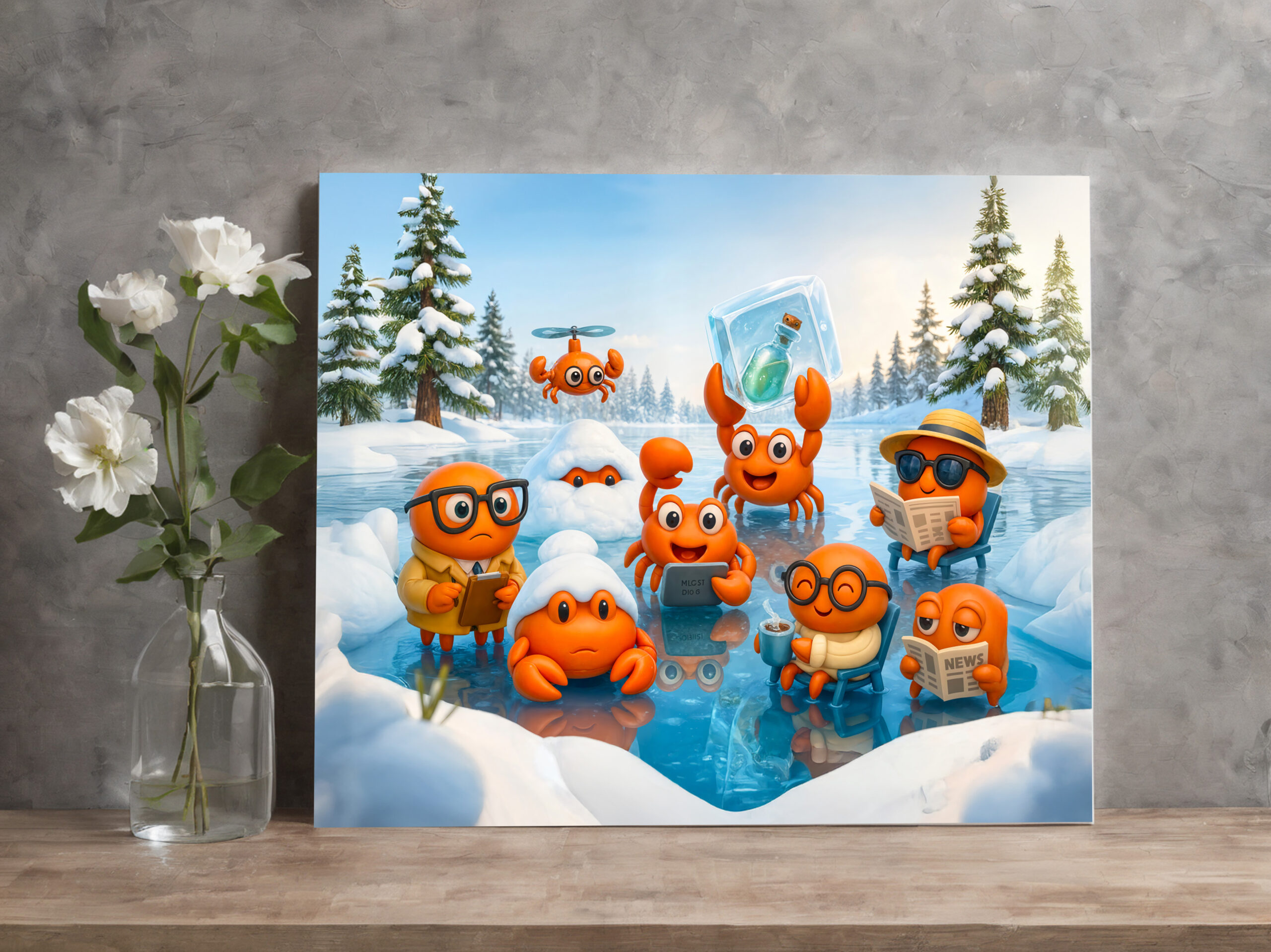 raxxa Canva: Spy Crab Winter Team On Arctic Mission