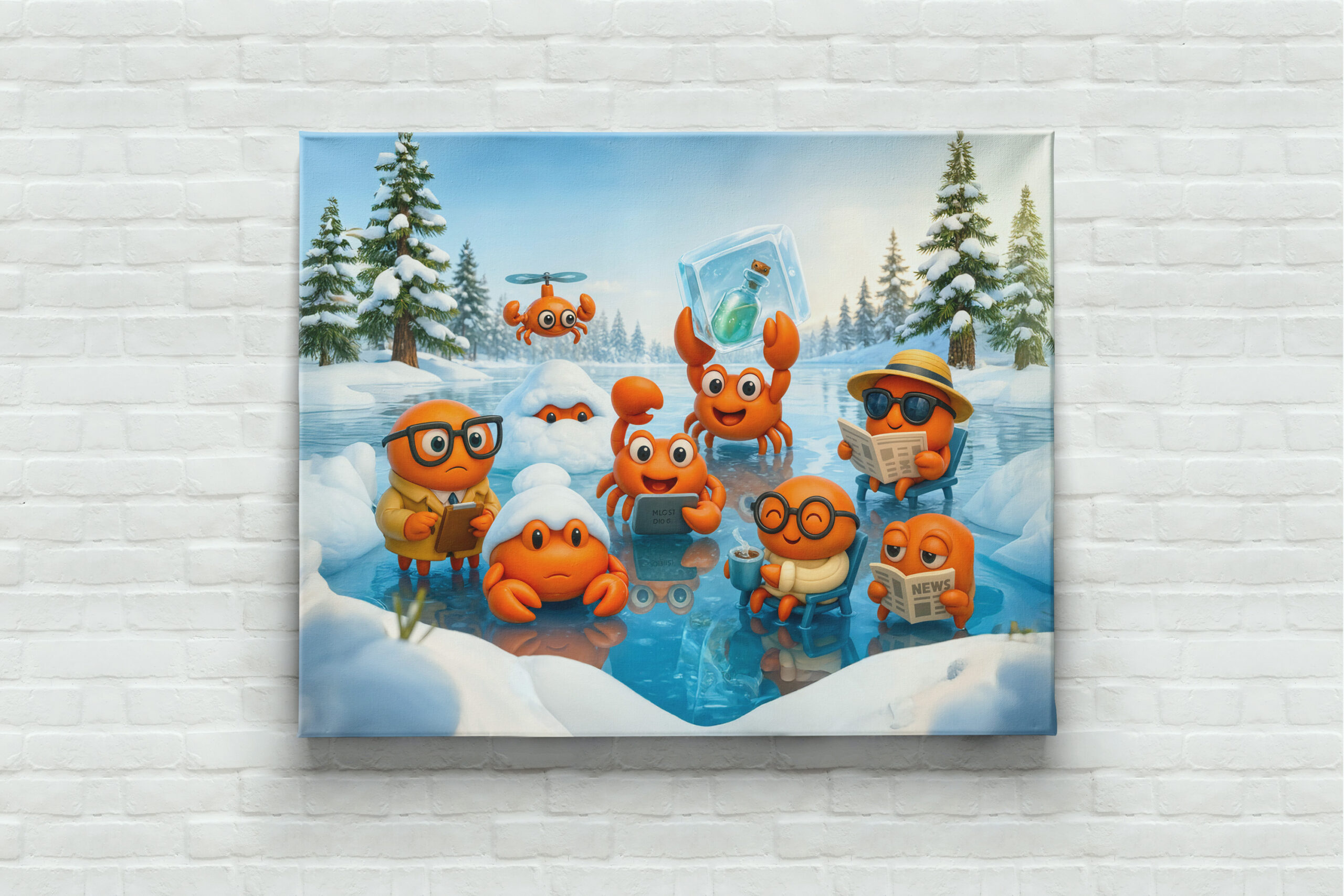 raxxa Canva: Spy Crab Winter Team On Arctic Mission - Imagen 3