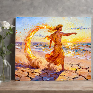 raxxa Canva: Notos God of the Southern Wind from Greek Mythology