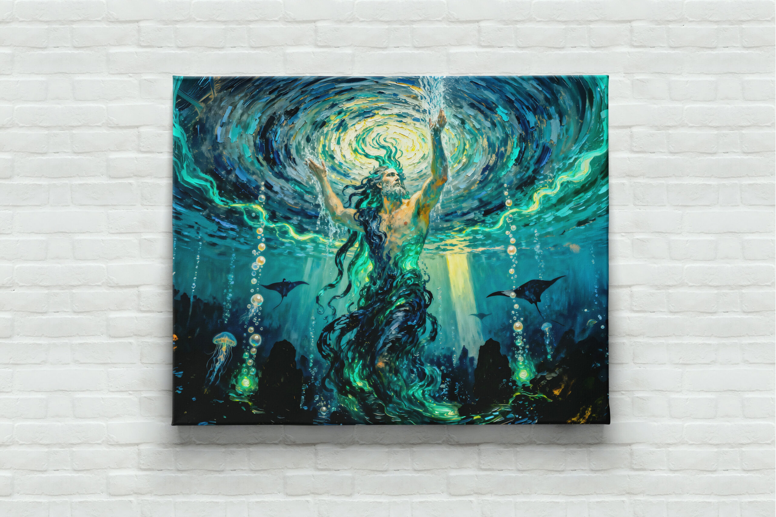 raxxa Canva: Okeanos Primordial Titan of the Ocean from Greek Mythology – Bild 2