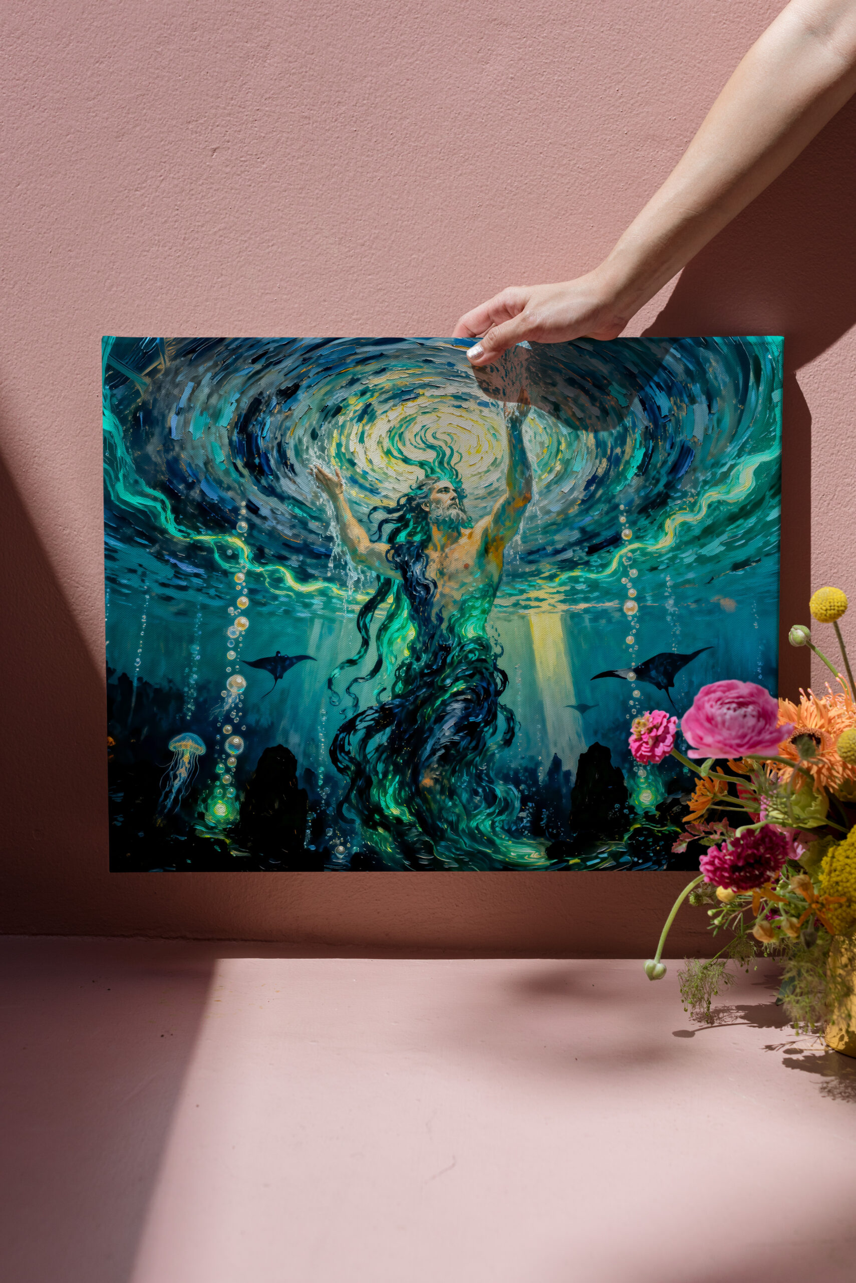 raxxa Canva: Okeanos Primordial Titan of the Ocean from Greek Mythology – Bild 3
