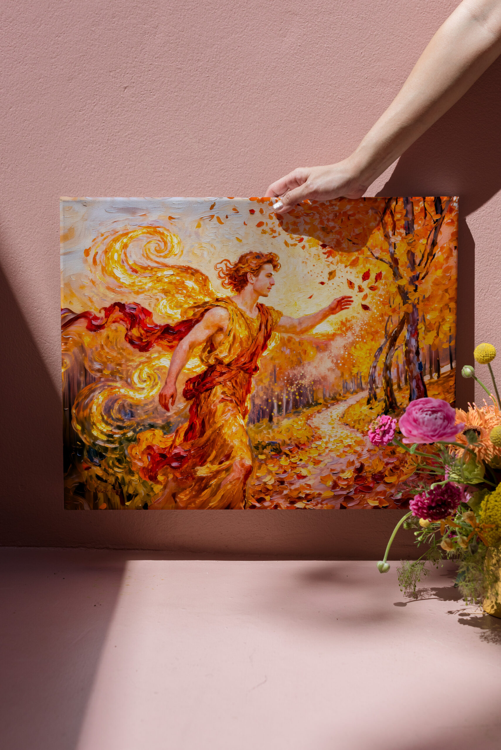 raxxa Canva: Zephyros God of the Western Wind from Greek Mythology