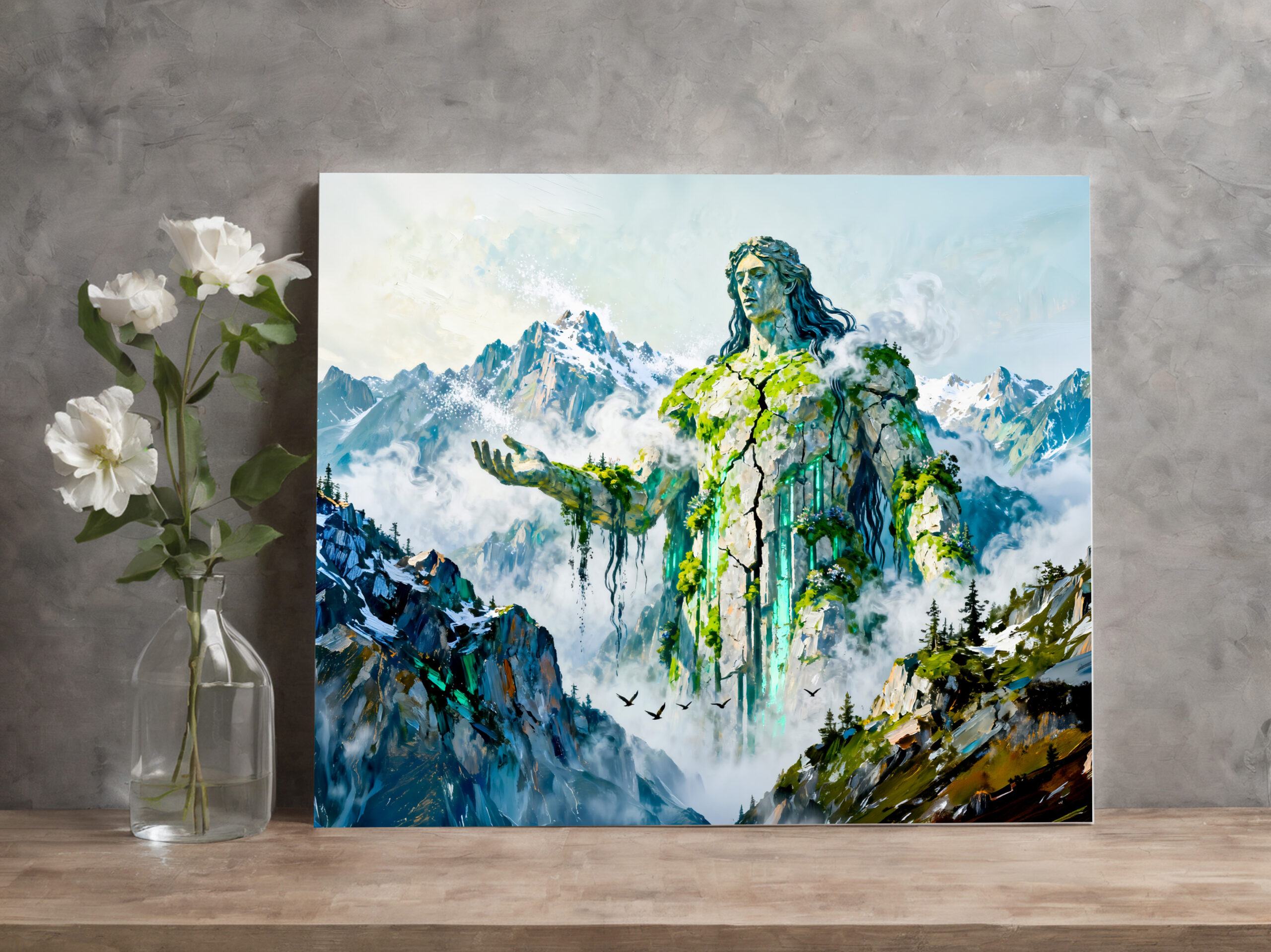 raxxa Canva: Ourea Primordial Spirits of the Mountains from Greek Mythology
