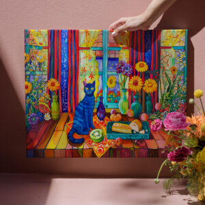 raxxa Canva: Cat on Kitchen Table by Window